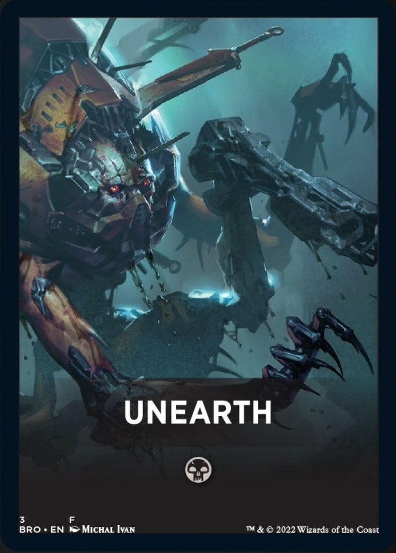 Unearth Theme Card [The Brothers' War Tokens]-1