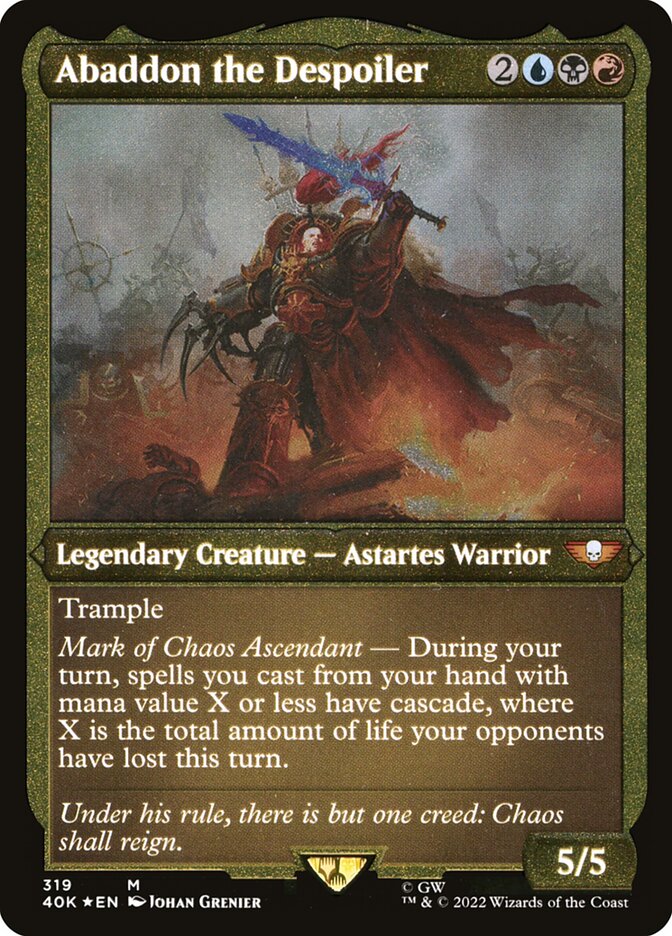 Abaddon the Despoiler (Display Commander) (Etched Foil) [Warhammer 40,000]-1