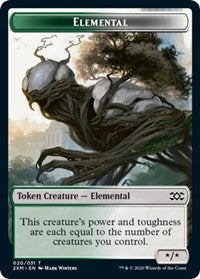 Elemental // Treasure Double-Sided Token [Double Masters Tokens]-1