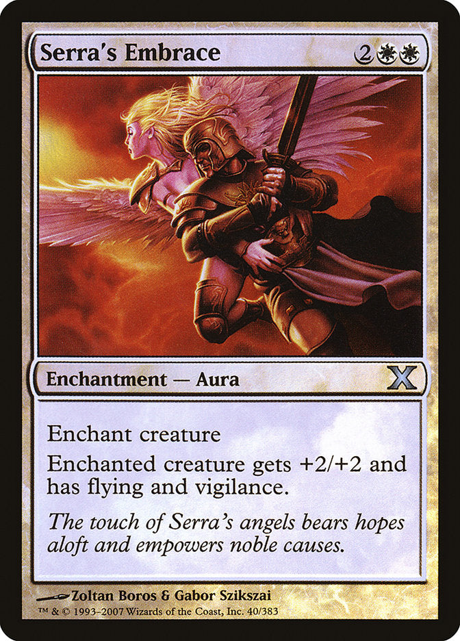 Serra's Embrace (Premium Foil) [Tenth Edition]-1
