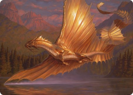 Adult Gold Dragon Art Card [Dungeons & Dragons: Adventures in the Forgotten Realms Art Series]-1
