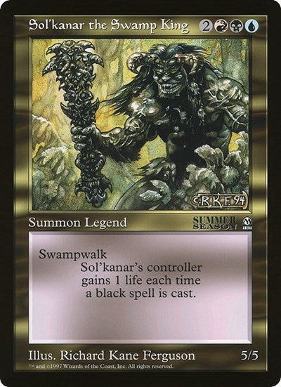 Sol'kanar the Swamp King (Oversized) [Oversize Cards]-1