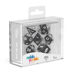 Oakie Doakie Dice RPG Set Solid - Black (7)-1