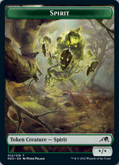 Samurai // Spirit (012) Double-Sided Token [Kamigawa: Neon Dynasty Tokens]-2