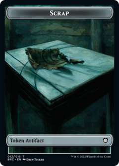 Scrap // Phyrexian Myr Double-Sided Token [The Brothers' War Commander Tokens]-1