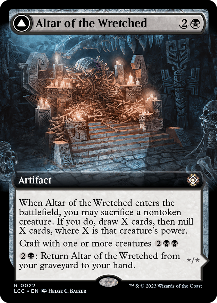Altar of the Wretched // Wretched Bonemass (Extended Art) [The Lost Caverns of Ixalan Commander]-1