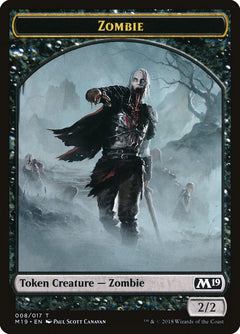 Knight // Zombie Double-Sided Token (Game Night) [Core Set 2019 Tokens]-2