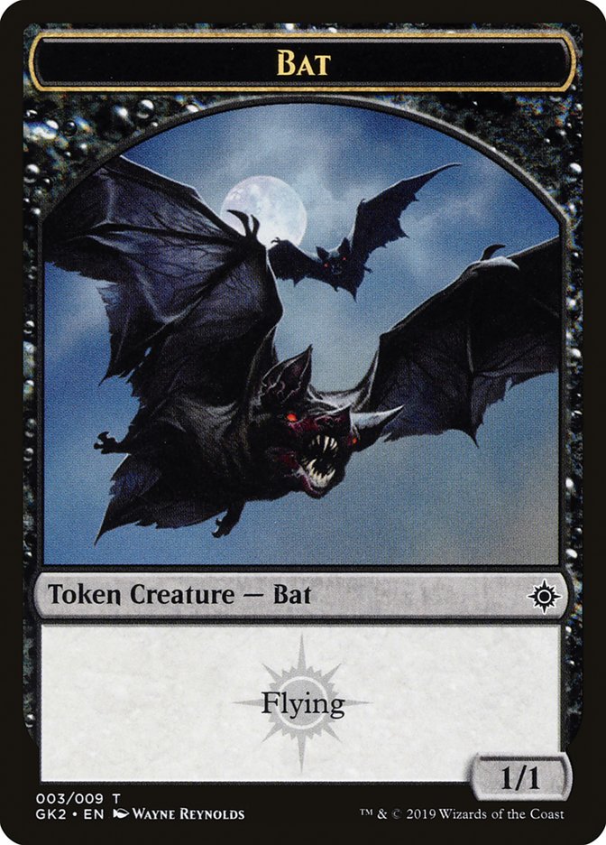 Bat // Spirit (010) Double-Sided Token [Ravnica Allegiance Guild Kit Tokens]-1