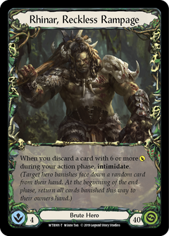 Rhinar, Reckless Rampage [WTR001-T] (Welcome to Rathe)  Alpha Print Normal-1