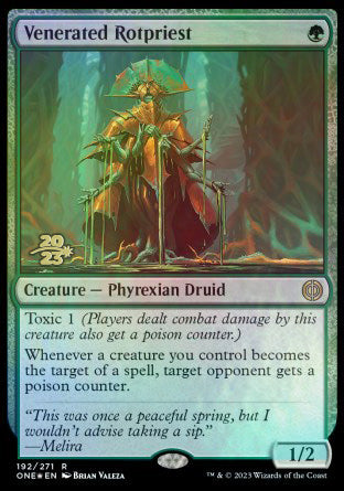 Venerated Rotpriest [Phyrexia: All Will Be One Prerelease Promos]-1
