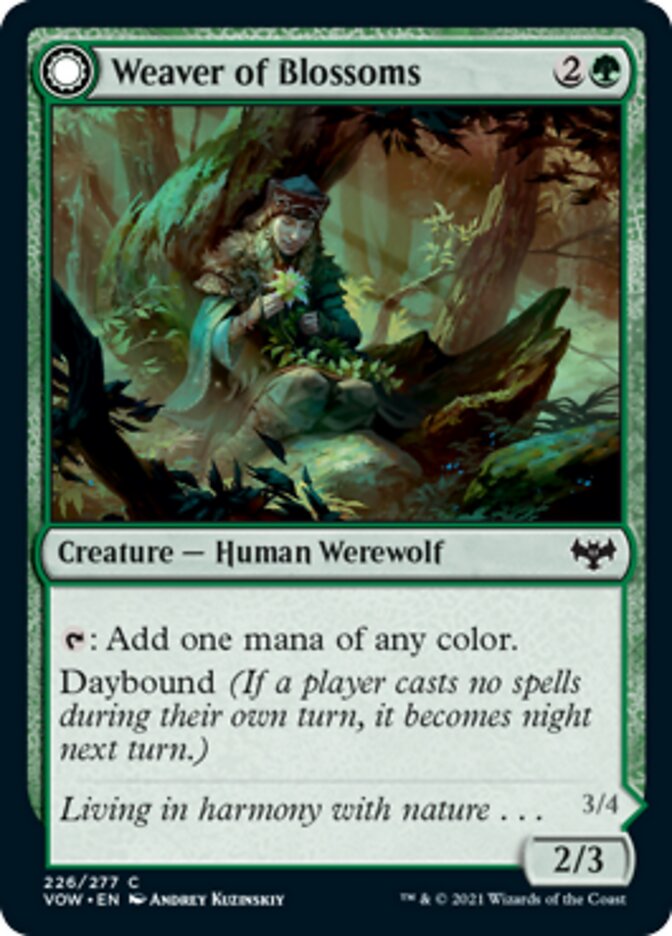 Weaver of Blossoms // Blossom-Clad Werewolf [Innistrad: Crimson Vow]-1