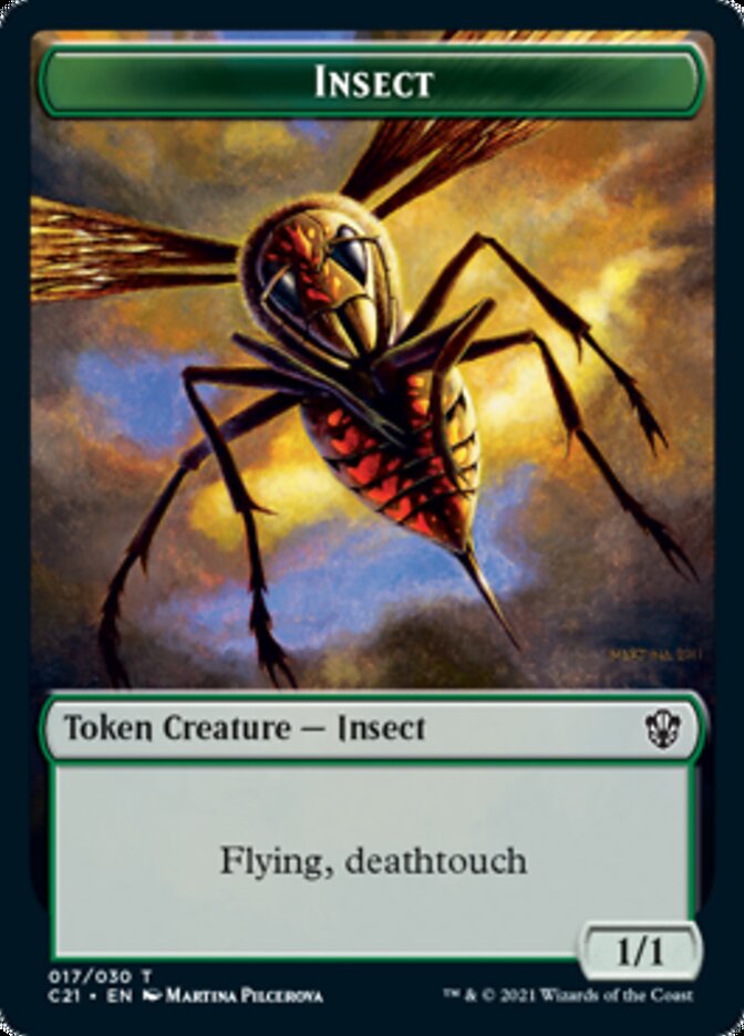 Beast (011) // Insect Double-Sided Token [Commander 2021 Tokens]-2