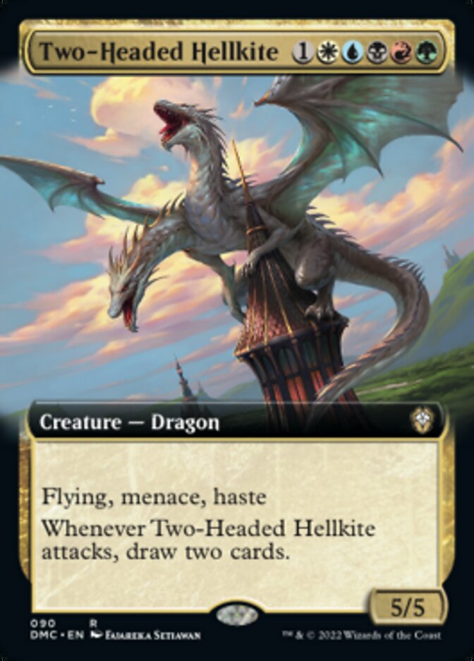Two-Headed Hellkite (Extended Art) [Dominaria United Commander]-1