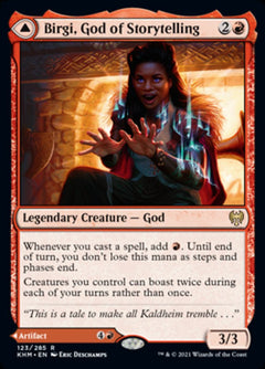 Birgi, God of Storytelling // Harnfel, Horn of Bounty [Kaldheim]-1