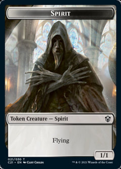 Zombie // Spirit Double-Sided Token [Commander 2021 Tokens]-2