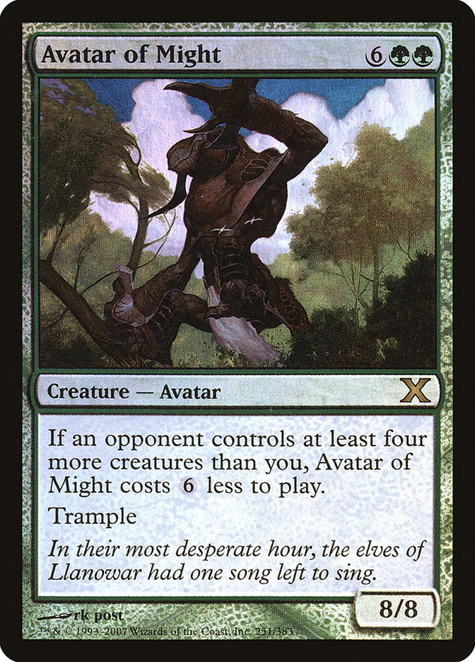 Avatar of Might (Premium Foil) [Tenth Edition]-1