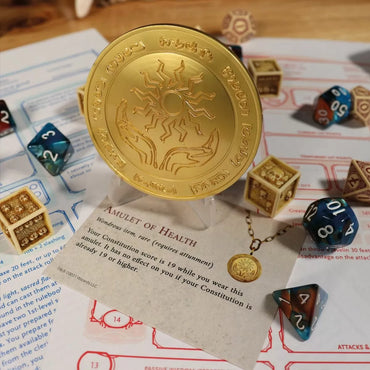 D&D Dungeons & Dragons 24k Gold Plated Medallion