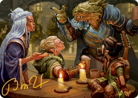 You Meet in a Tavern Art Card (Gold-Stamped Signature) [Dungeons & Dragons: Adventures in the Forgotten Realms Art Series]-1