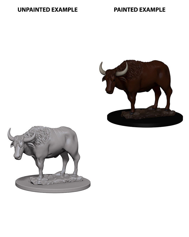 WizKids Deep Cuts Unpainted Miniatures Oxen-1