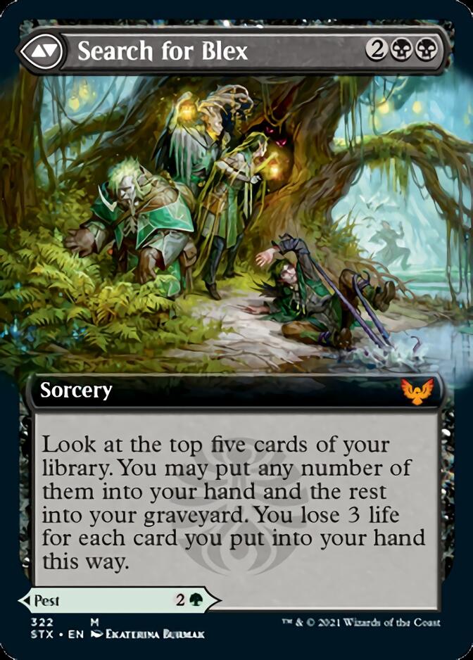 Blex, Vexing Pest // Search for Blex (Extended Art) [Strixhaven: School of Mages]-2
