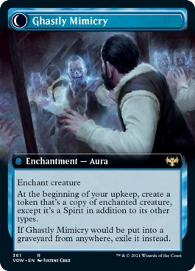 Mirrorhall Mimic // Ghastly Mimicry (Extended Art) [Innistrad: Crimson Vow]-2