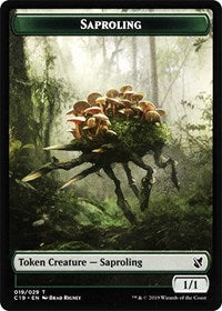 Saproling // Morph Double-Sided Token [Commander 2019 Tokens]-1