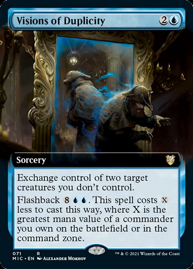 Visions of Duplicity (Extended Art) [Innistrad: Midnight Hunt Commander]-1
