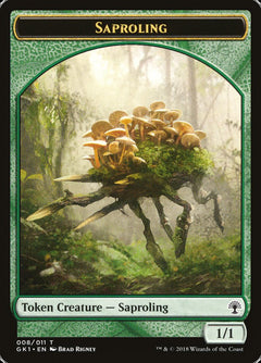 Saproling // Elf Knight Double-Sided Token [Guilds of Ravnica Guild Kit Tokens]-1