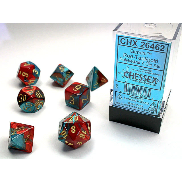 CHX 26462 Gemini Red Teal/Gold 7-Die Set-1