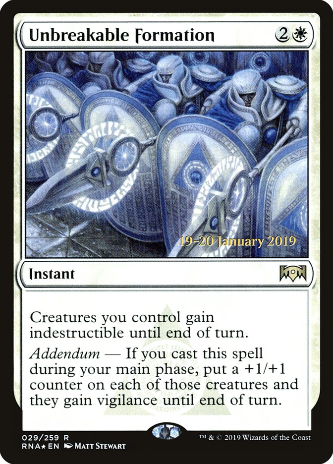Unbreakable Formation [Ravnica Allegiance Prerelease Promos]-1