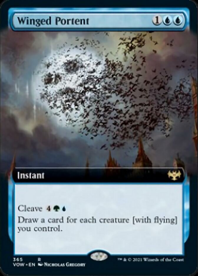 Winged Portent (Extended Art) [Innistrad: Crimson Vow]-1