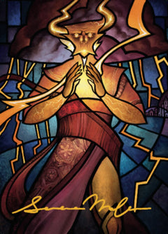 Najal, the Storm Runner Art Card (Gold-Stamped Signature) [Dominaria United Art Series]-1