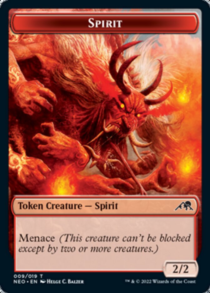 Elemental // Spirit (009) Double-Sided Token [Kamigawa: Neon Dynasty Commander Tokens]-2