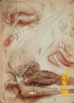 Platinum Angel Art Card (Gold-Stamped Signature) [The Brothers' War Art Series]-1