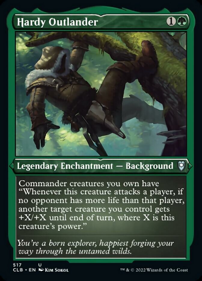 Hardy Outlander (Foil Etched) [Commander Legends: Battle for Baldur's Gate]-1