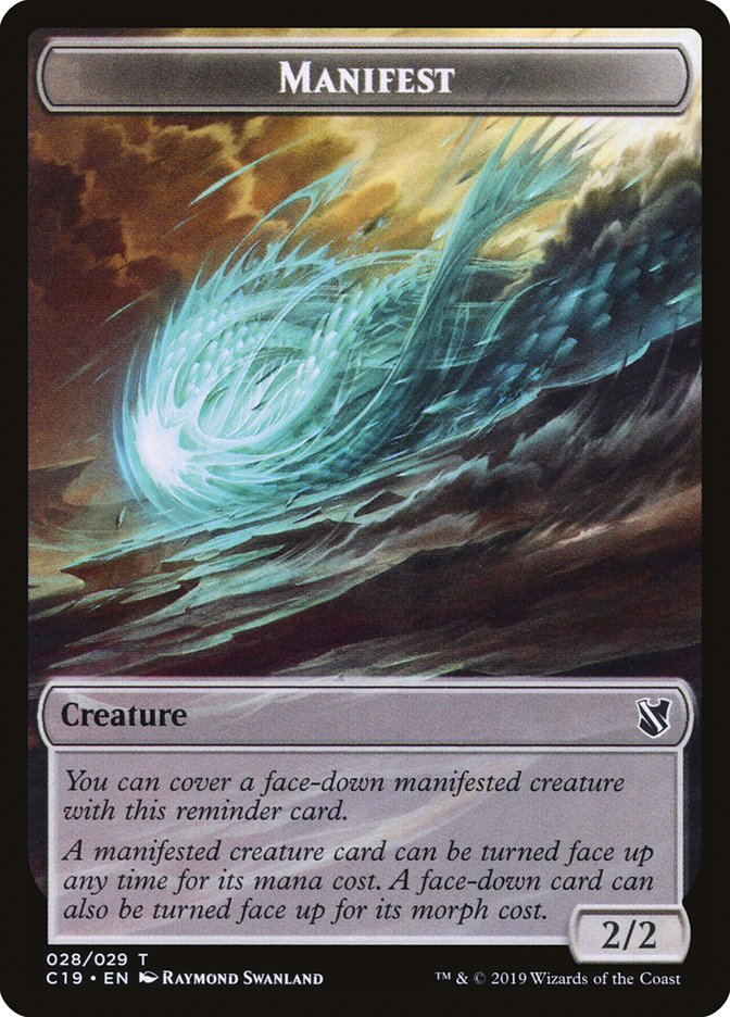 Saproling // Manifest Double-Sided Token [Commander 2019 Tokens]-2