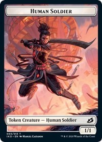 Human Soldier (003) // Zombie Double-Sided Token [Commander 2020 Tokens]-1