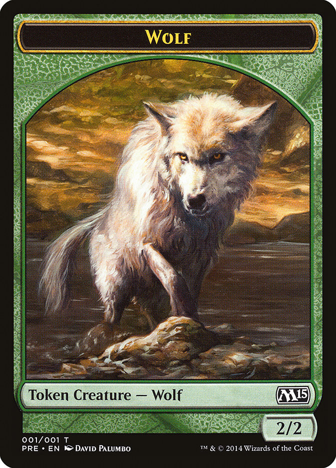 Wolf Token [Magic 2015 Prerelease Promos]-1