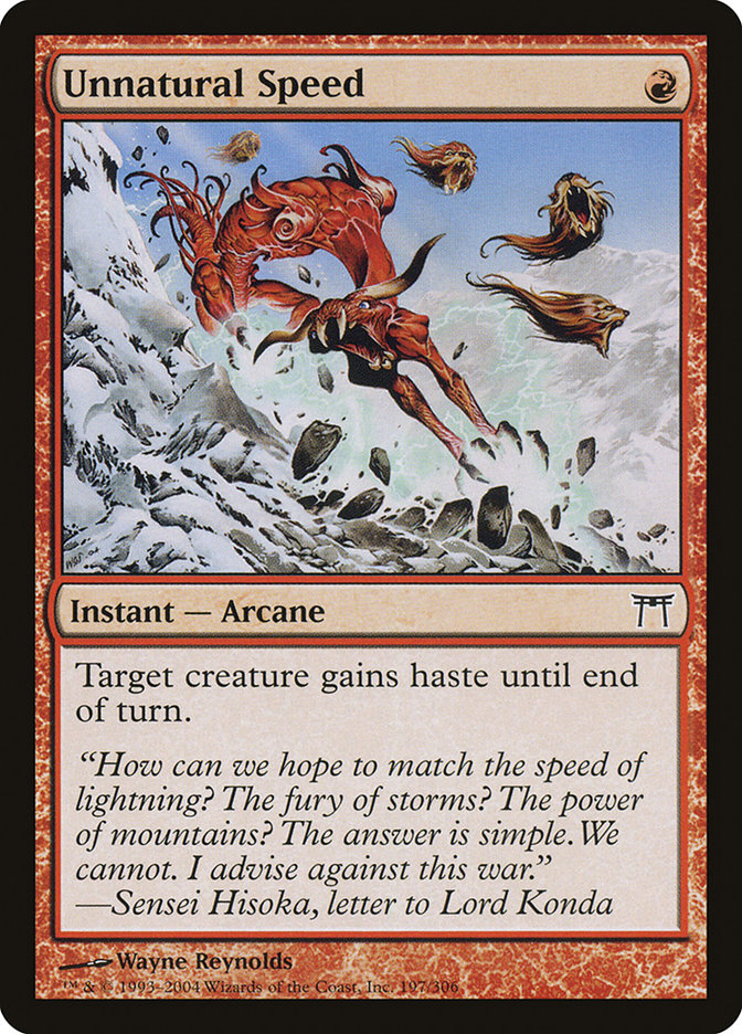 Unnatural Speed [Champions of Kamigawa]-1