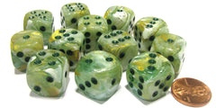 CHX 27609 Marble 16mm d6 Green/Dark Green Block (12)-2
