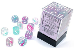 CHX 27945 Nebula 12mm d6 Wisteria/white Luminary Dice Block (36)-1