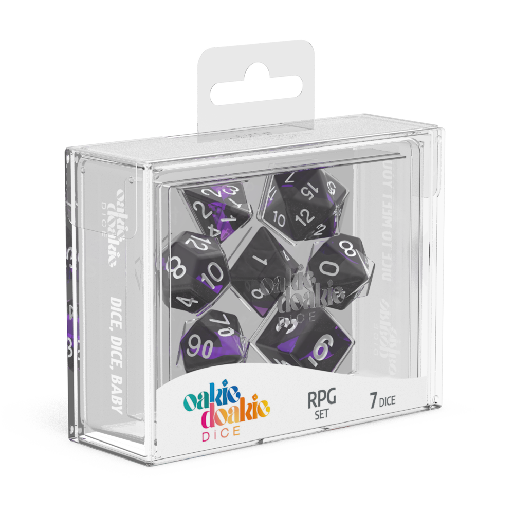 Oakie Doakie Dice RPG Set Enclave - Amethyst (7)-1
