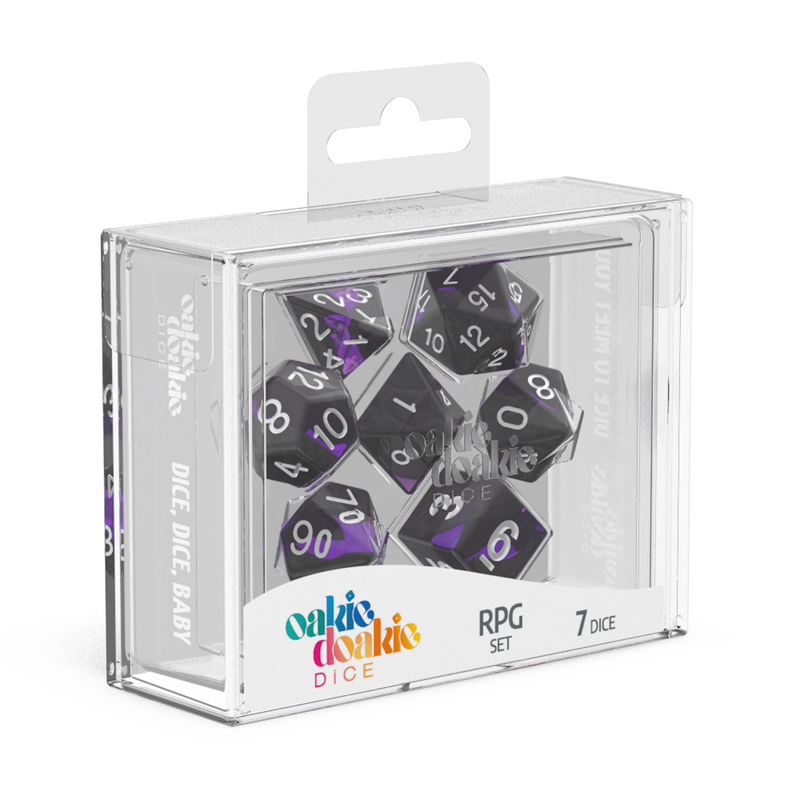 Oakie Doakie Dice RPG Set Enclave - Amethyst (7)-1