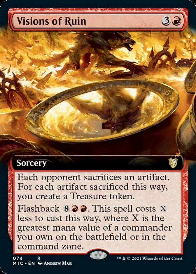 Visions of Ruin (Extended Art) [Innistrad: Midnight Hunt Commander]-1