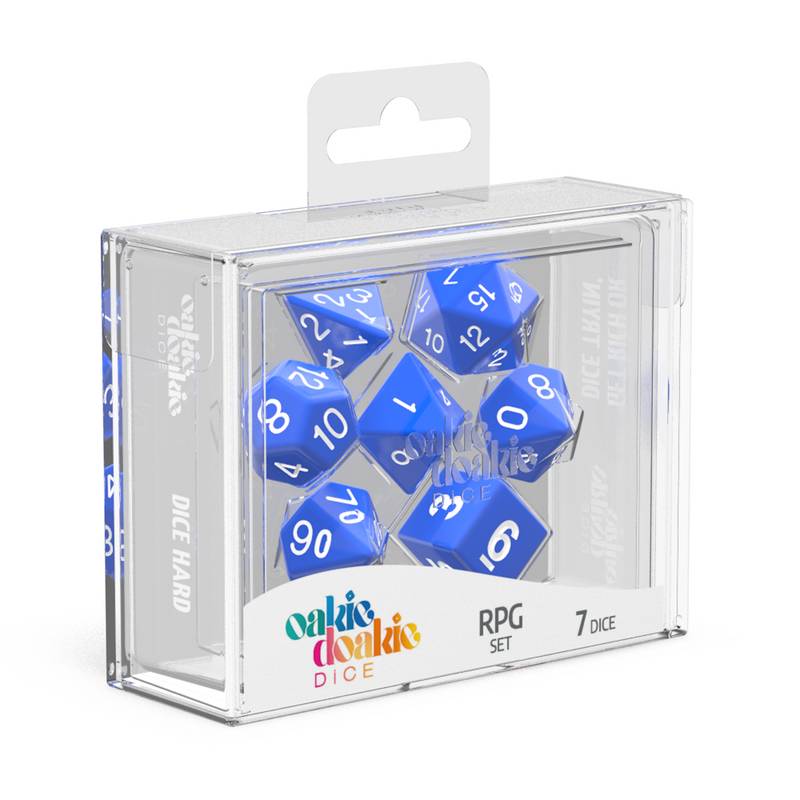 Oakie Doakie Dice RPG Set Solid - Blue (7)-1