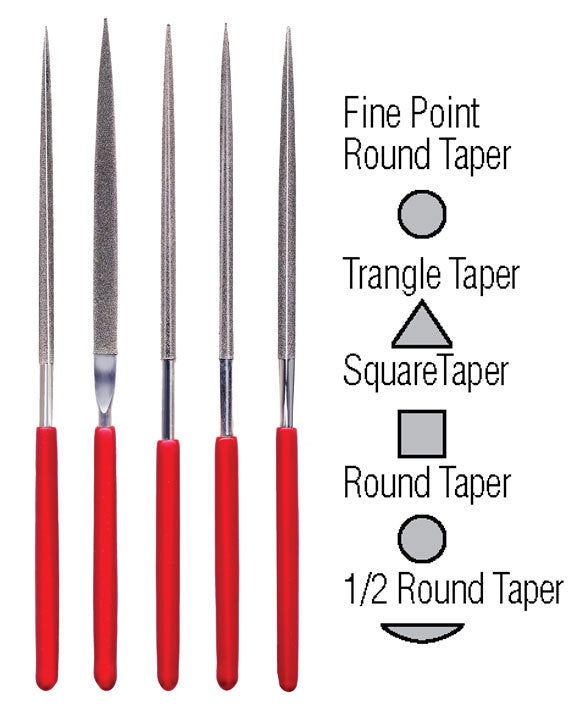 Vallejo Tools Set of 5 Diamond needle files-1