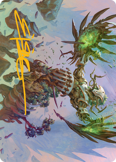 Botanical Brawler Art Card (Gold-Stamped Signature) [March of the Machine Art Series]-1