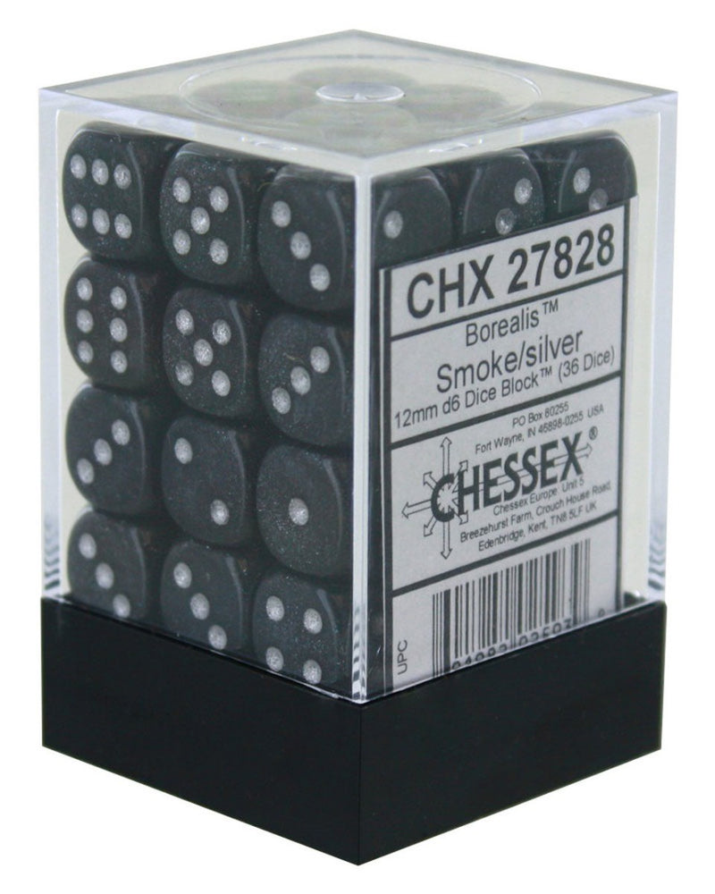 CHX 27828 Borealis #2 12mm d6 Smoke/Silver Block (36)-1