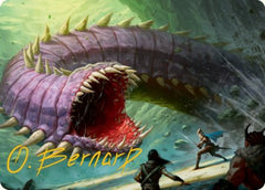 Purple Worm Art Card (Gold-Stamped Signature) [Dungeons & Dragons: Adventures in the Forgotten Realms Art Series]-1