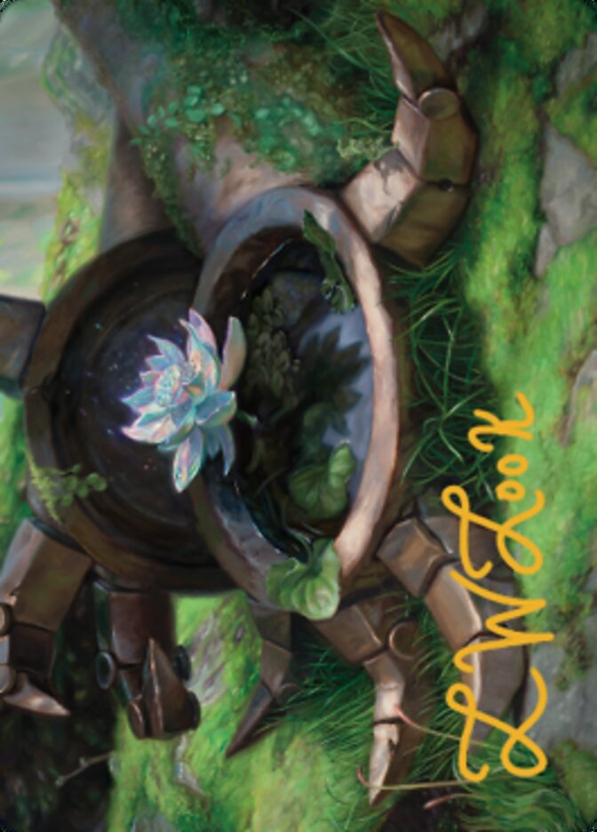 Timeless Lotus Art Card (Gold-Stamped Signature) [Dominaria United Art Series]-1